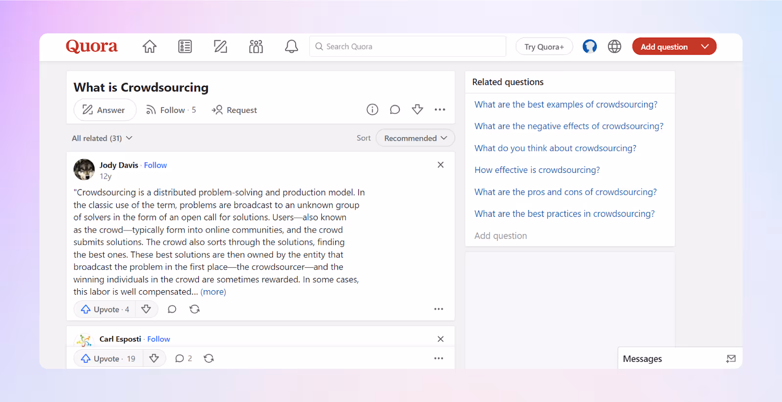 quora website screenshot