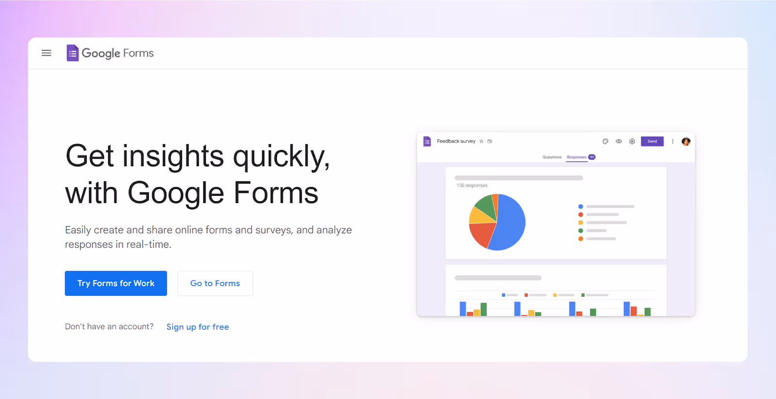 google forms website screenshot