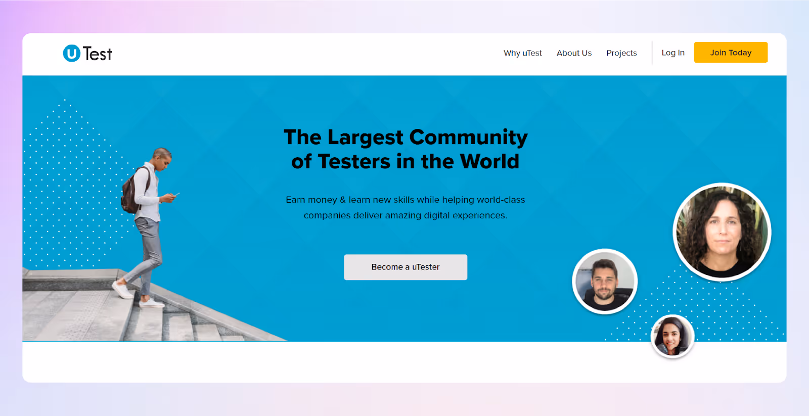 utest website screenshot