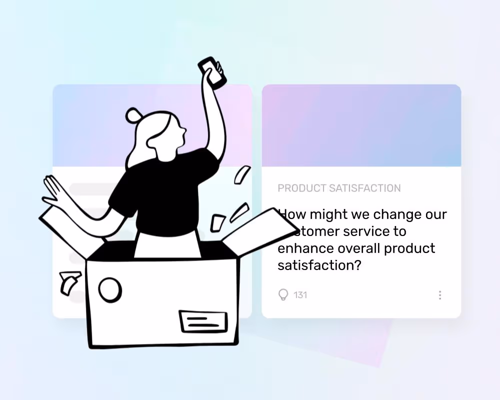 person having found an idea within a product