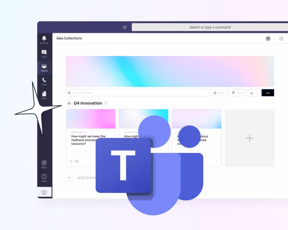 teams logo on idea management software ui