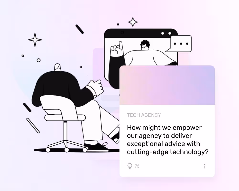 person getting some feedback for their work in innovation