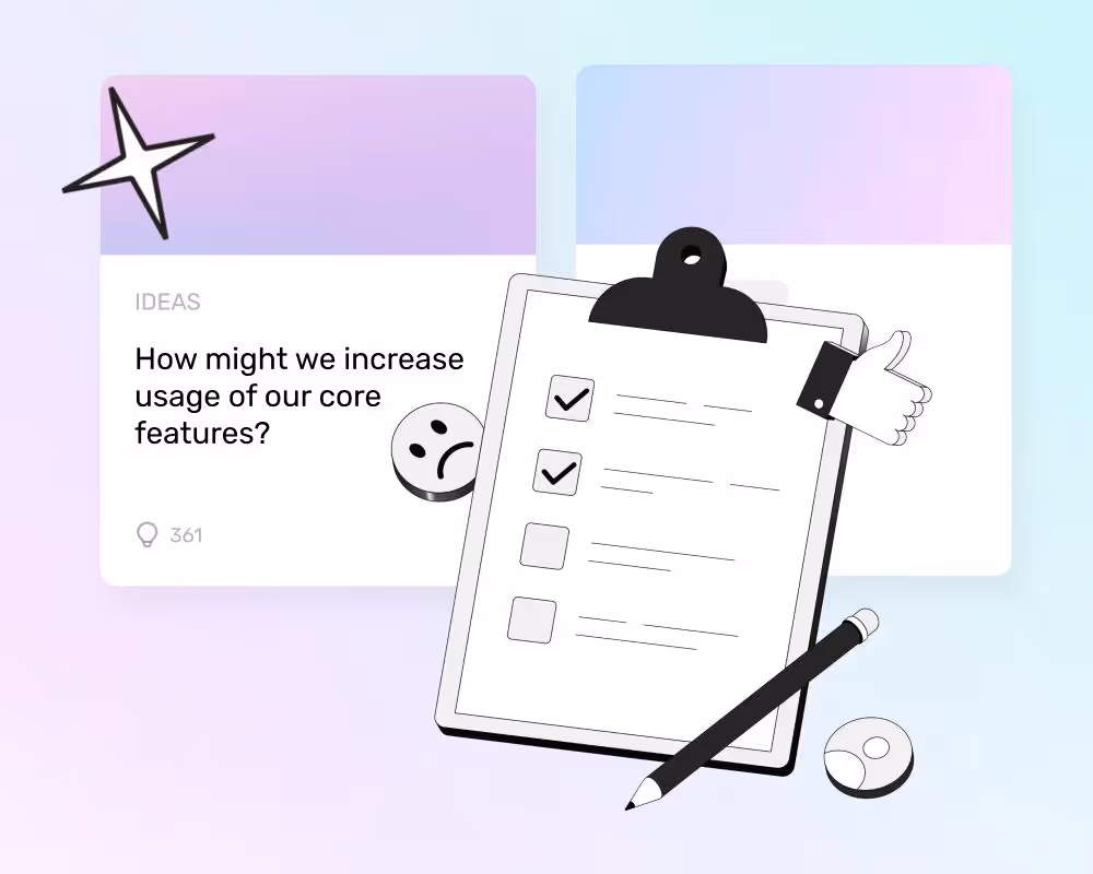 a list of features as a line art illustration