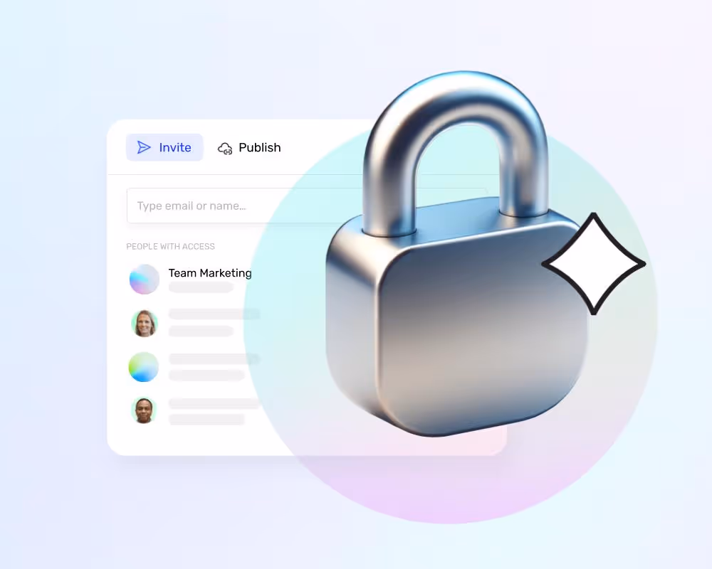 a silver lock in front of a list of people