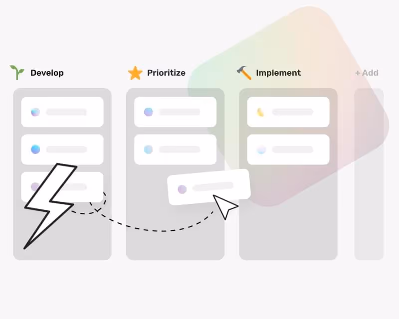illustration of an idea kanban board