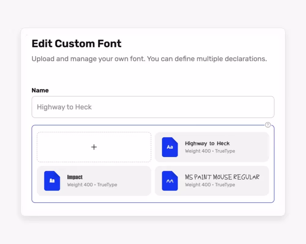 Custom Fonts