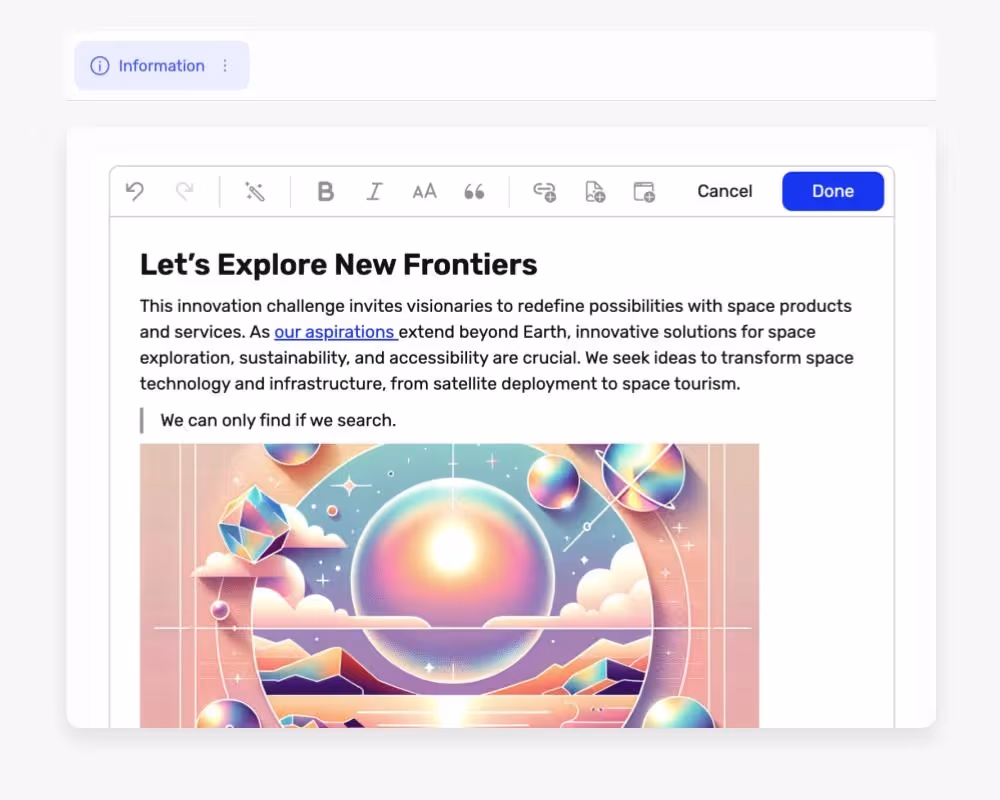 WYSIWYG Information View