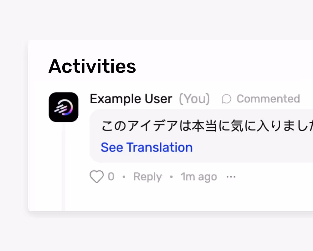 Automatic Comment Translations