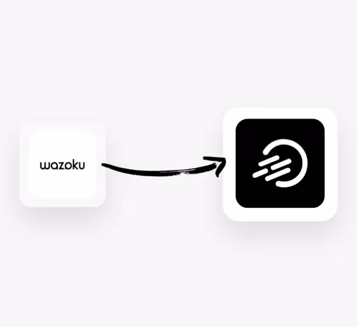wazoku and Ideanote logo connected by an arrow