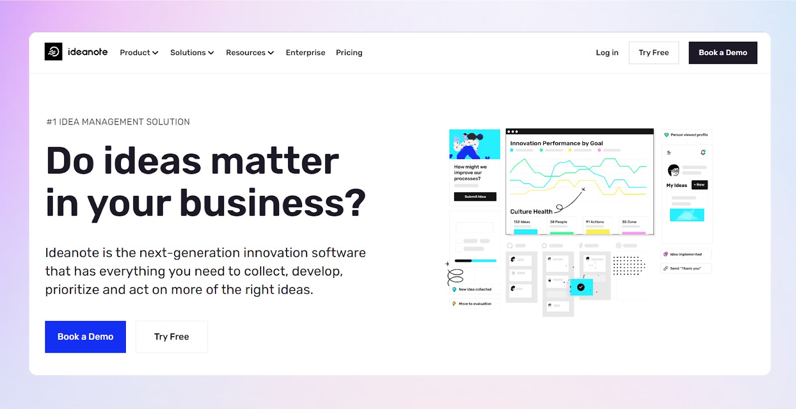 ideanote website screenshot