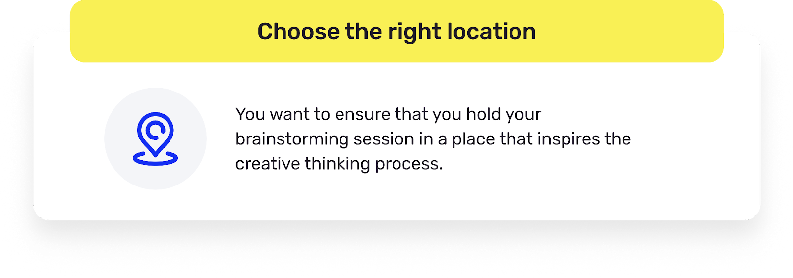 slide: choose the right location