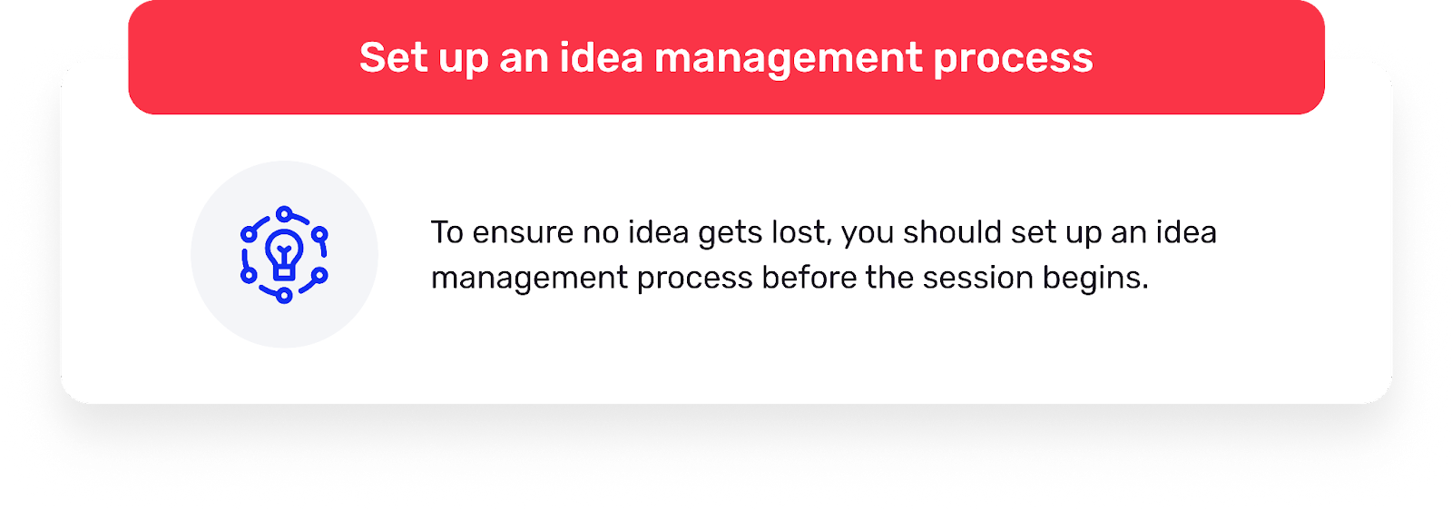slide: set up idea management