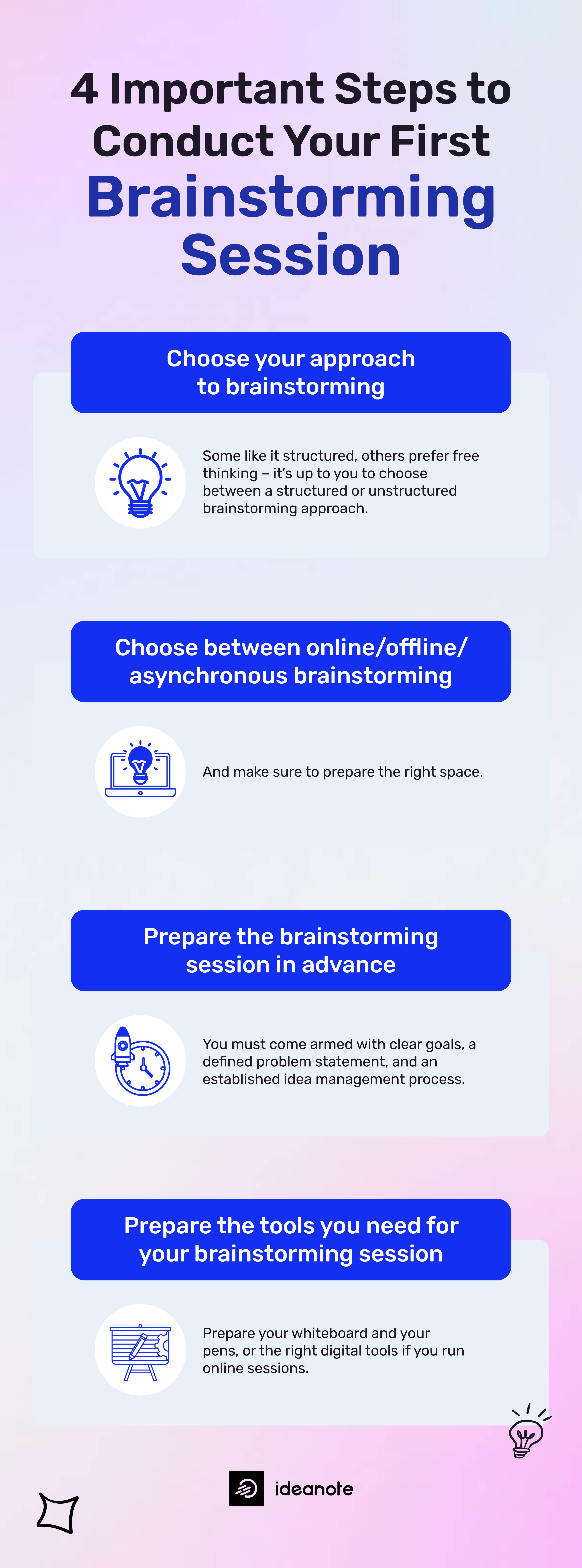 4 Steps to Conduct Your First Brainstorming Session