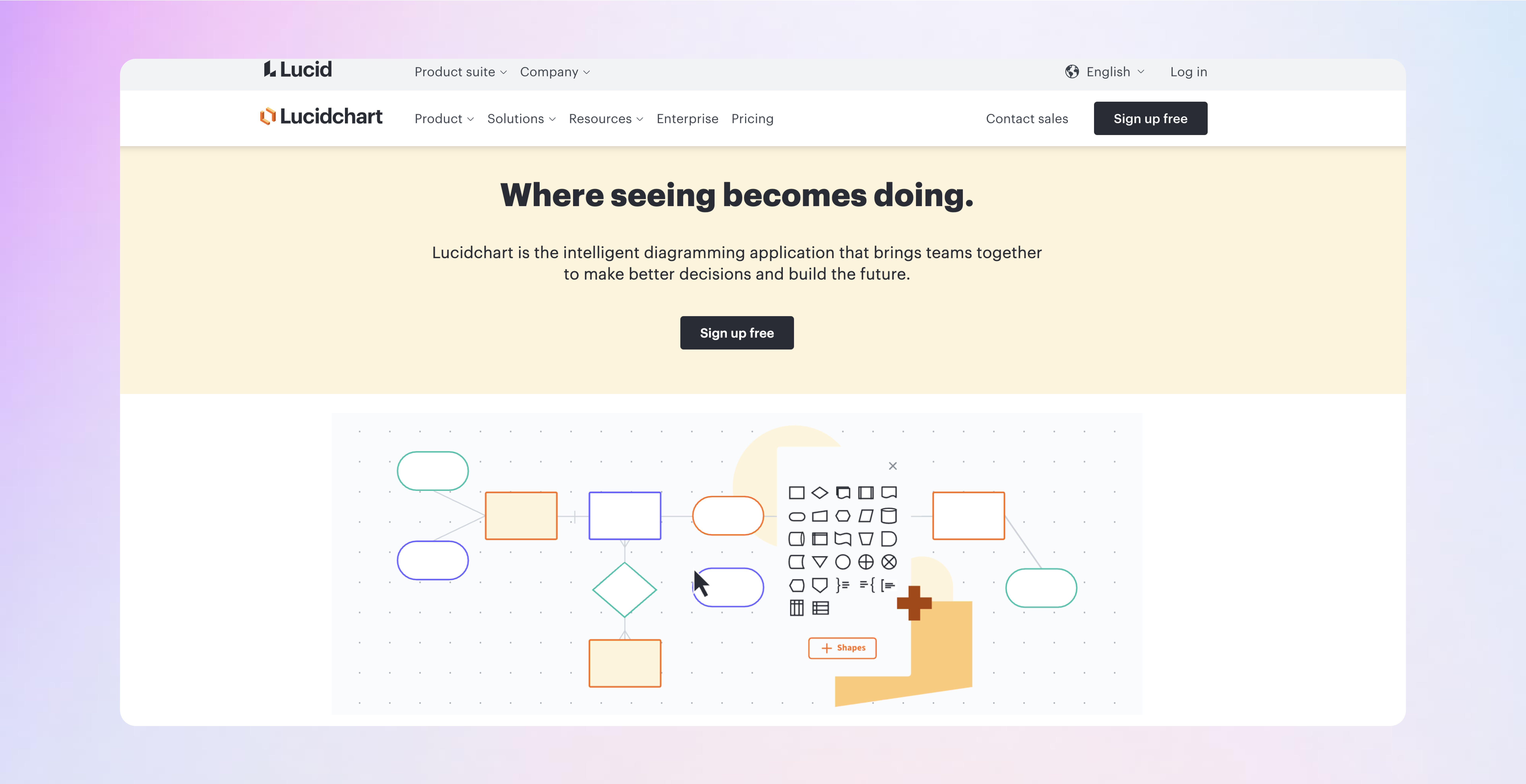 brainstorming software - lucid charts