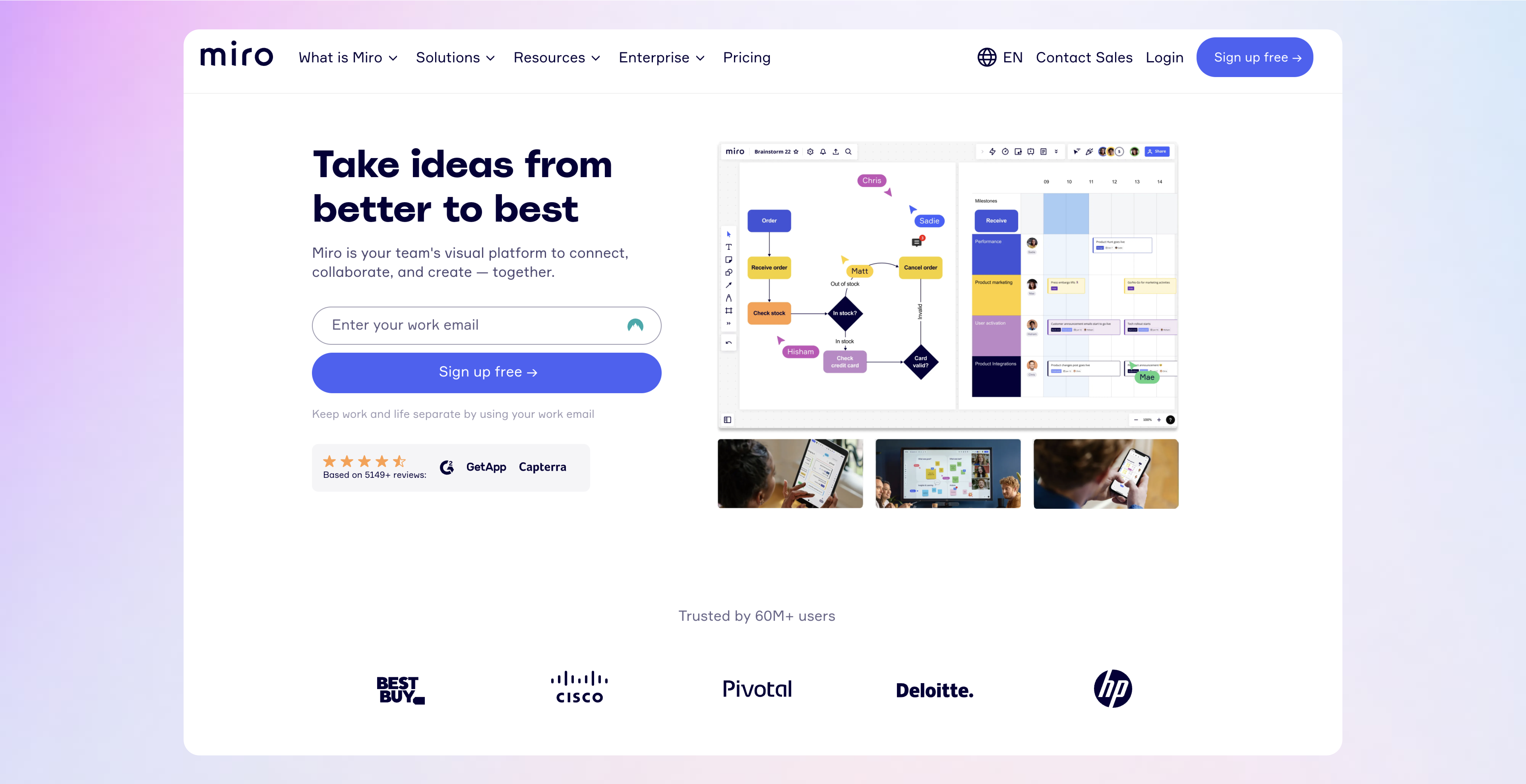 brainstorming software - miro