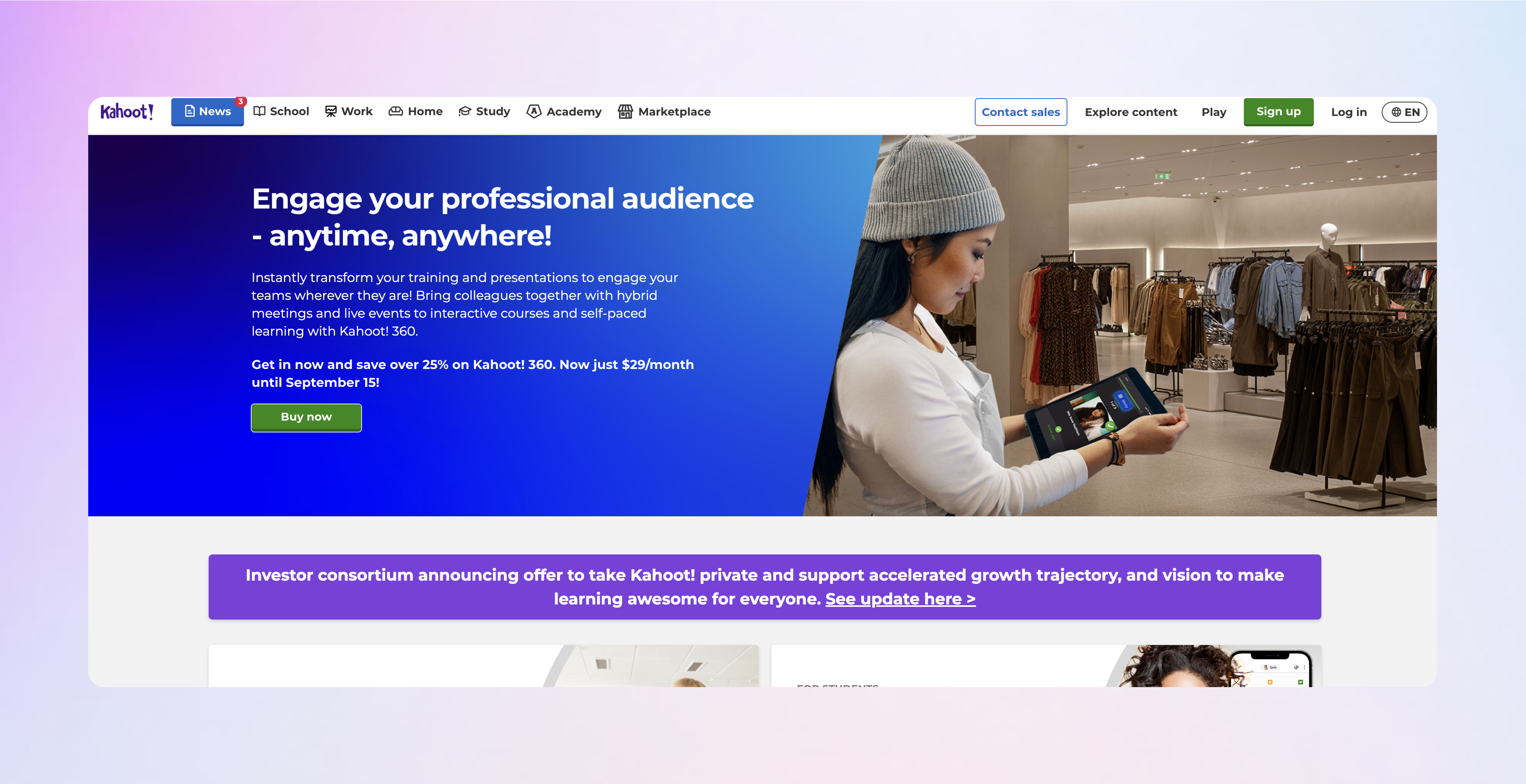 brainstorming software - kahoot