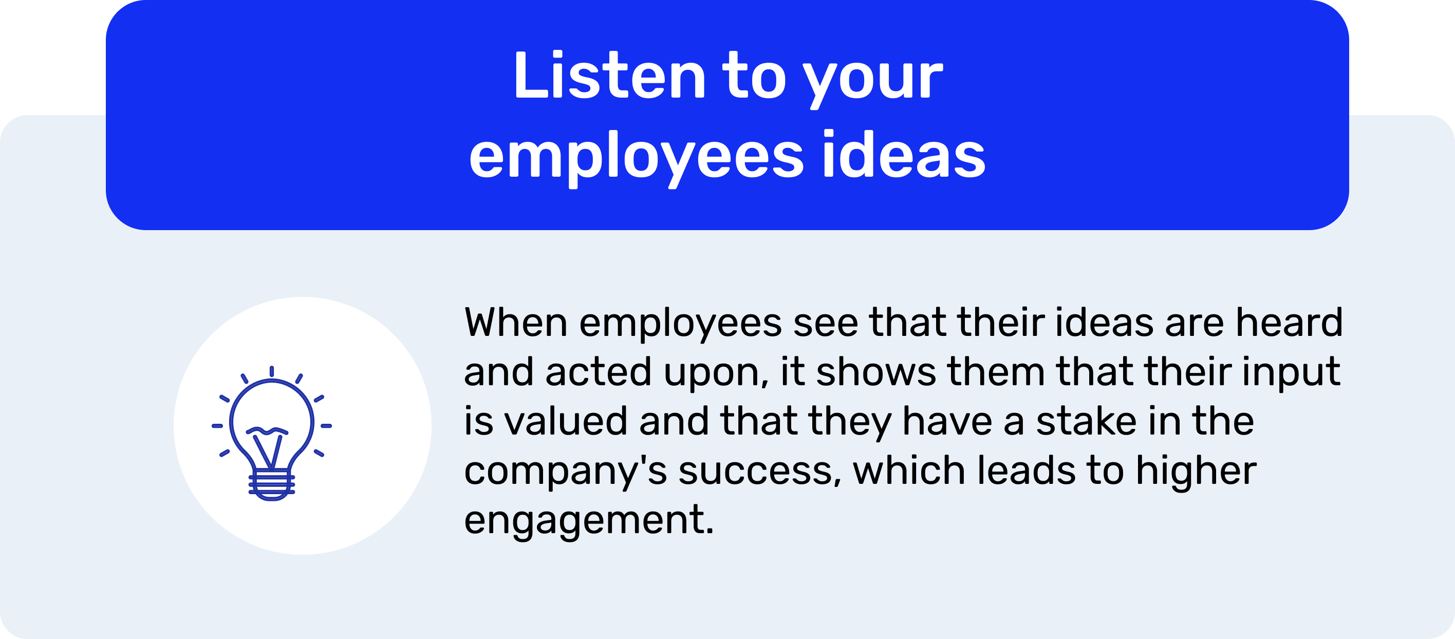 Employee engagement idea