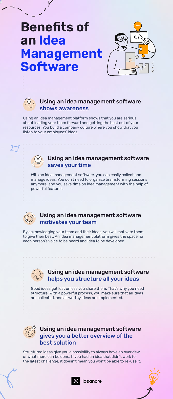 idea management benefits infographic