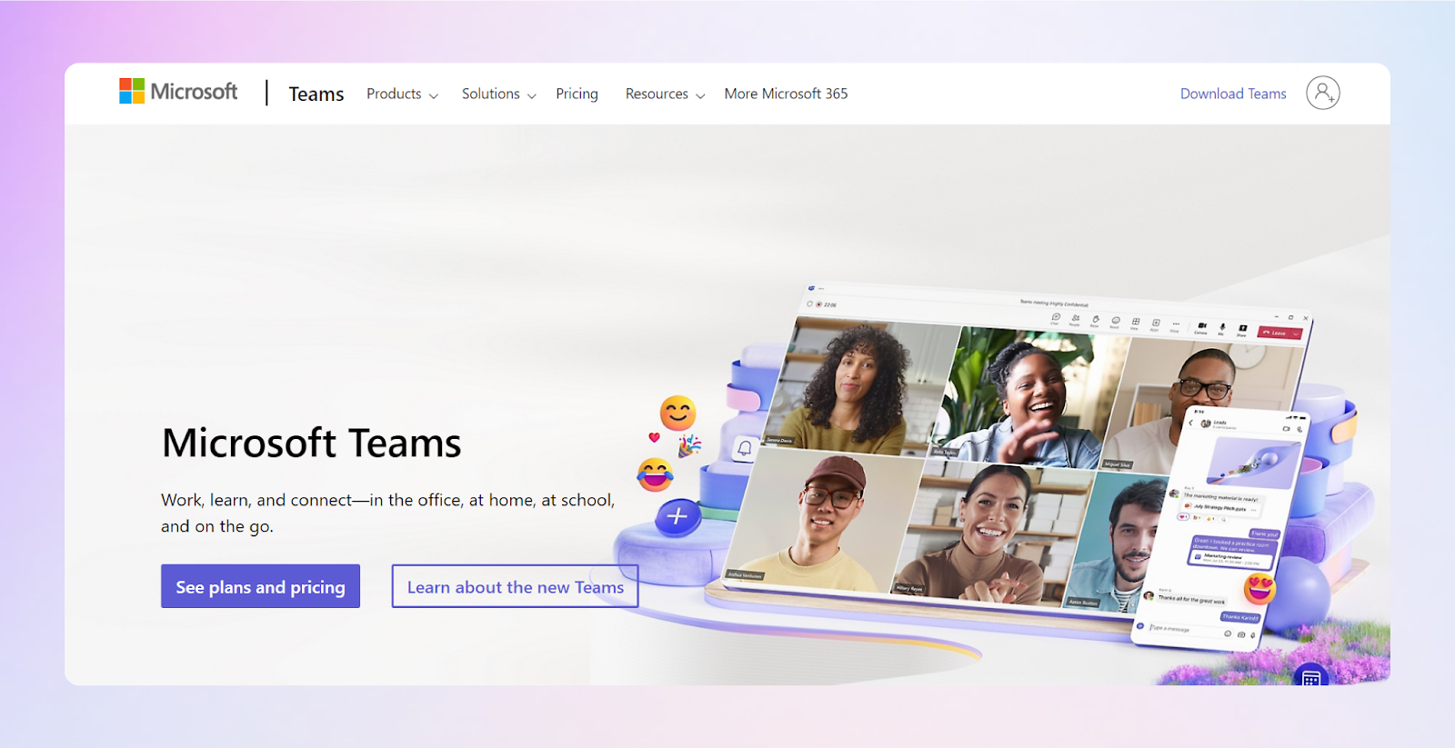 microsoft teams website screenshot