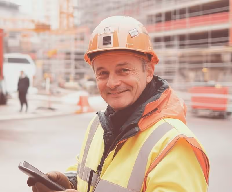 un leader de la construction sur un chantier en Espagne