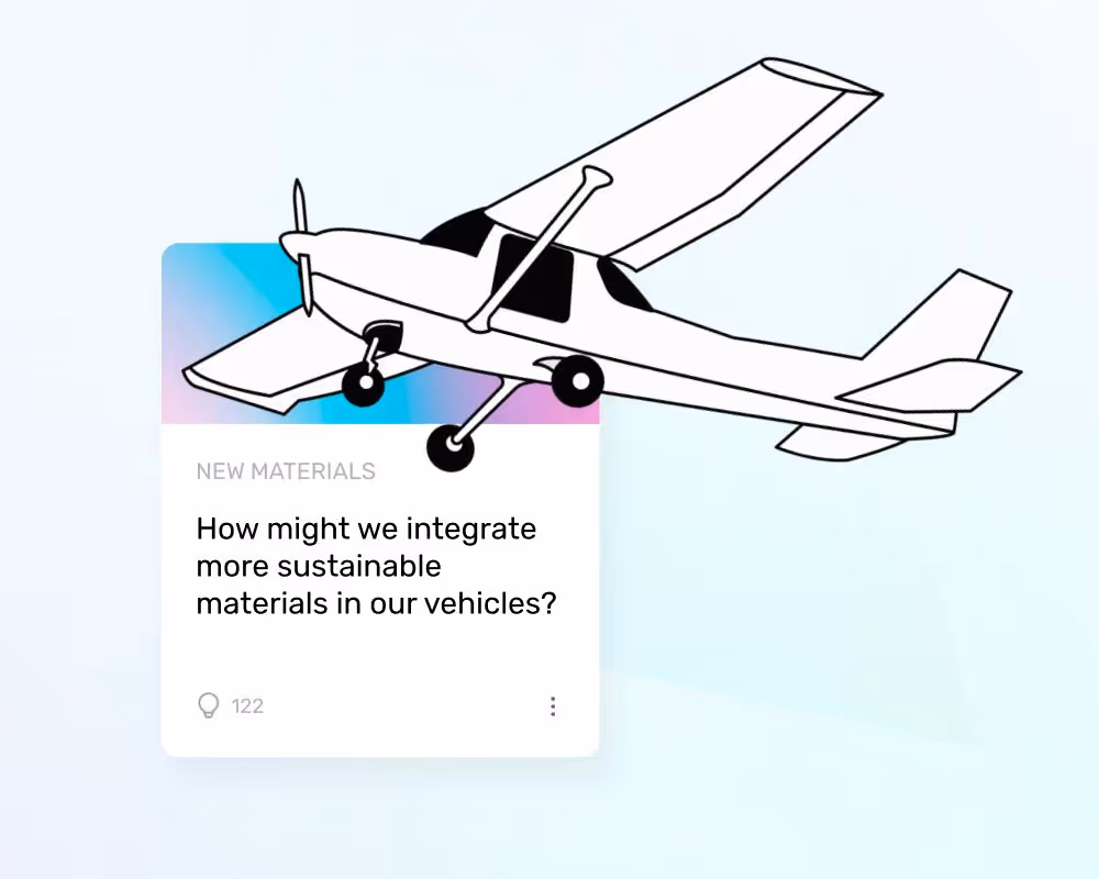 avion devant une collecte d'idées