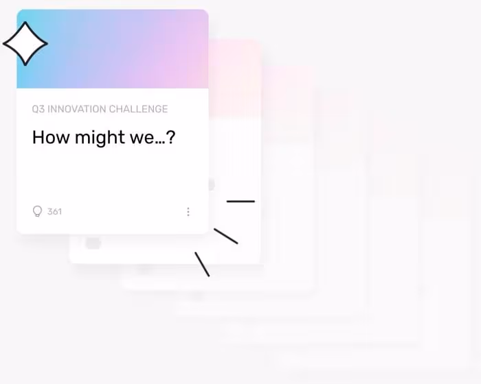 illustration d'une pile de défis d'innovation avec des questions « comment pourrions-nous »