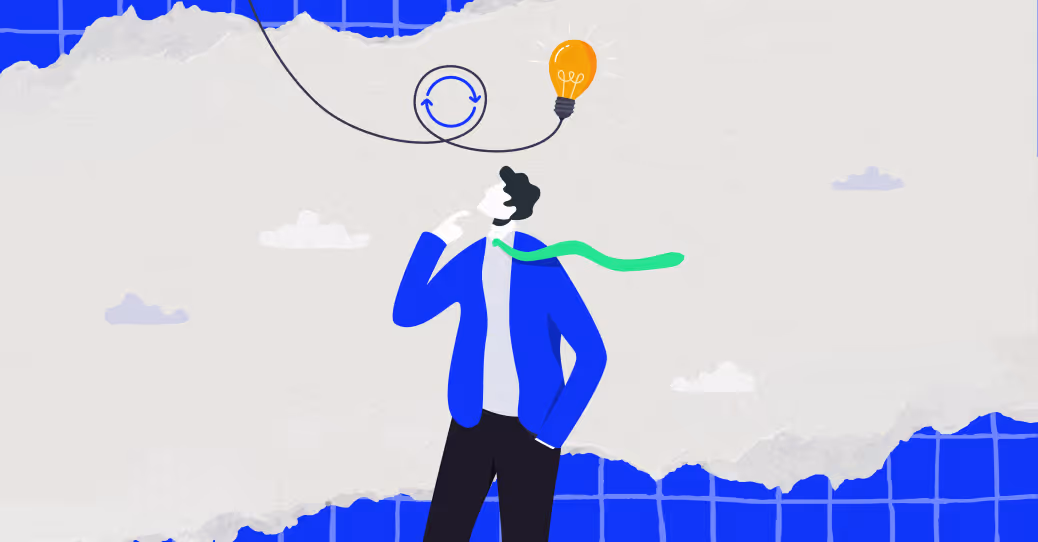 A man with a light bulb above his head