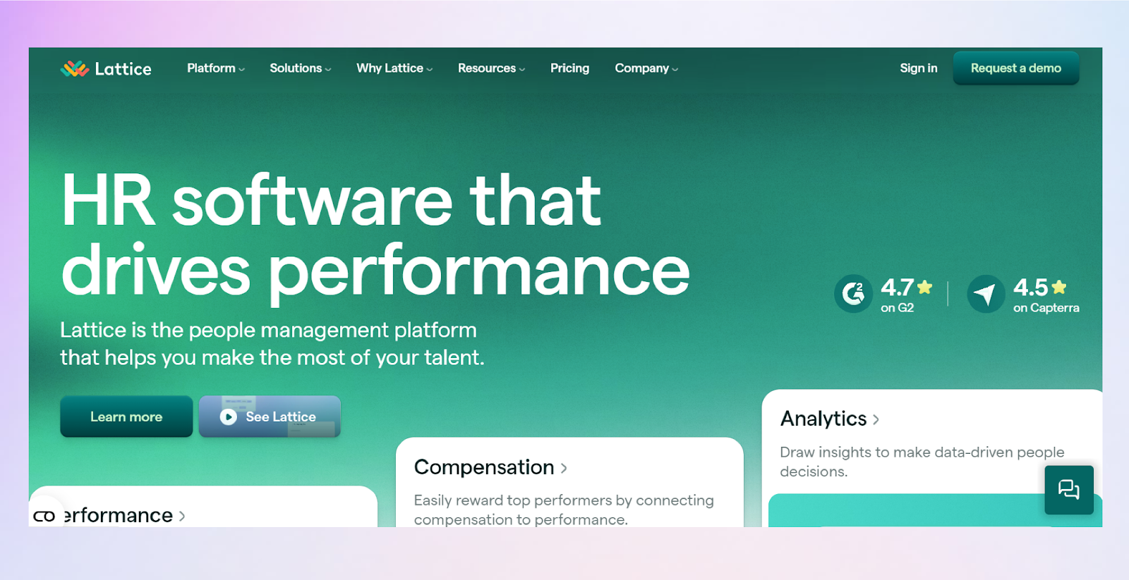 Lattice employee engagement software