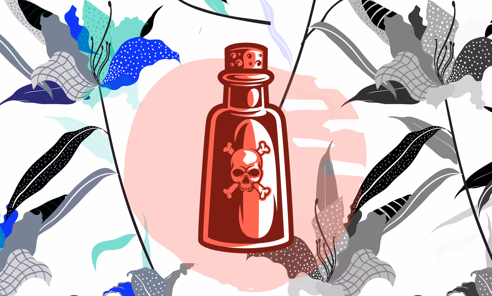 A bottle with a skull and crossbones on it