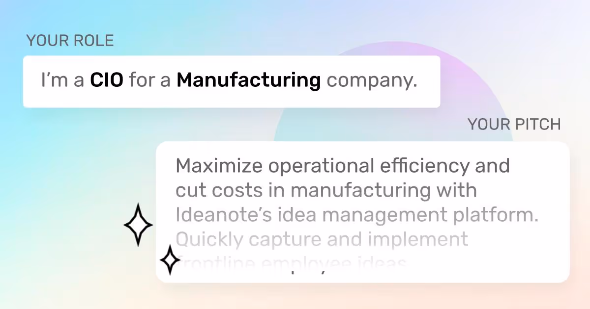 illustration montrant une façon de présenter la gestion des idées à la direction