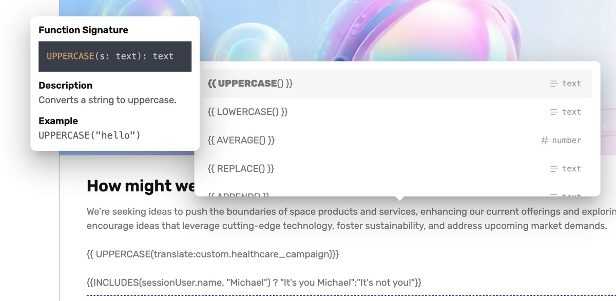 التعبيرات الديناميكية