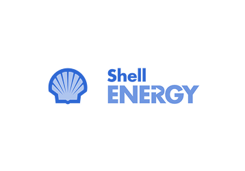 Shell Energy company logo featuring a stylized blue shell icon to the left of the words 'Shell ENERGY' in blue text.