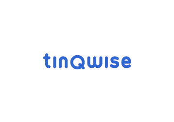 The word 'tinQwise' written in lowercase blue letters with a unique, rounded font on a white background.