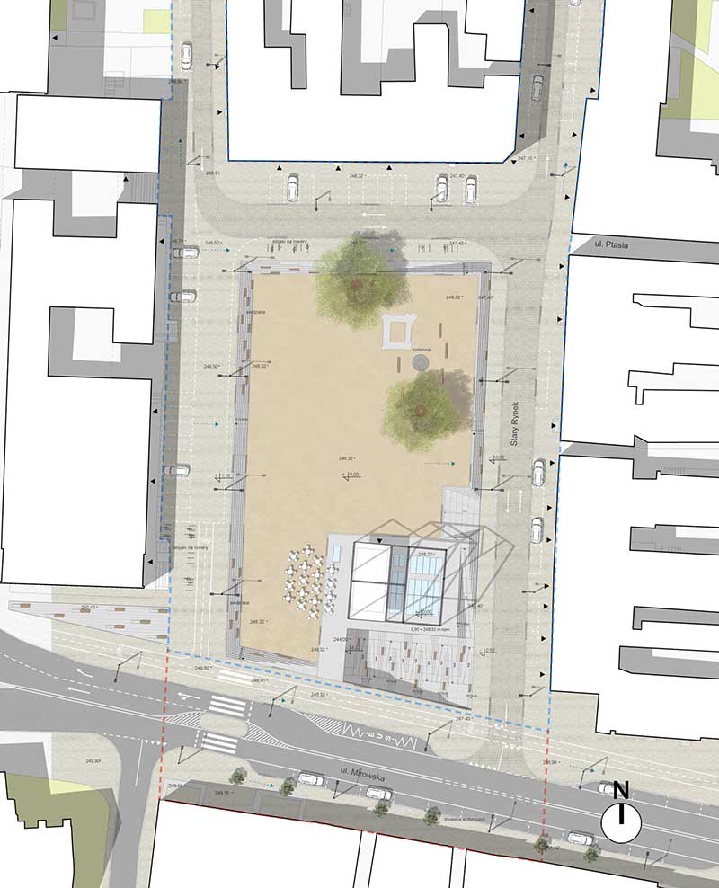 Stary Rynek public square transformation in Częstochowa by Bygg