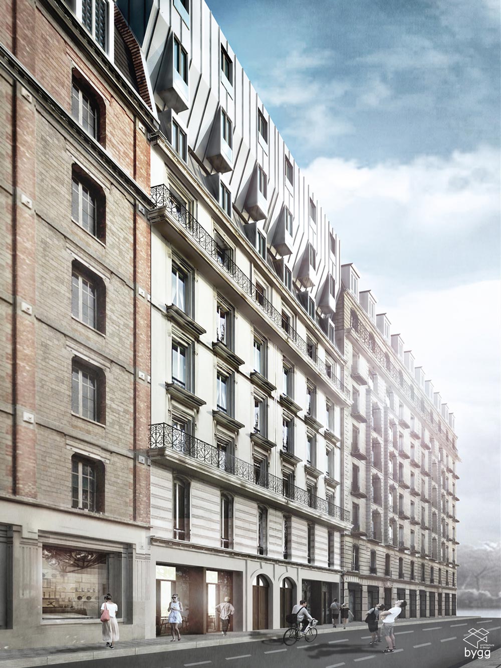 Proposal for up topping Haussmaan in paris