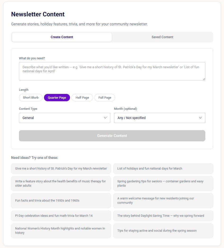 Thread newsletter content builder