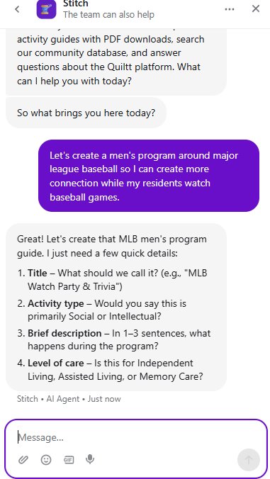 Stitch AI chat