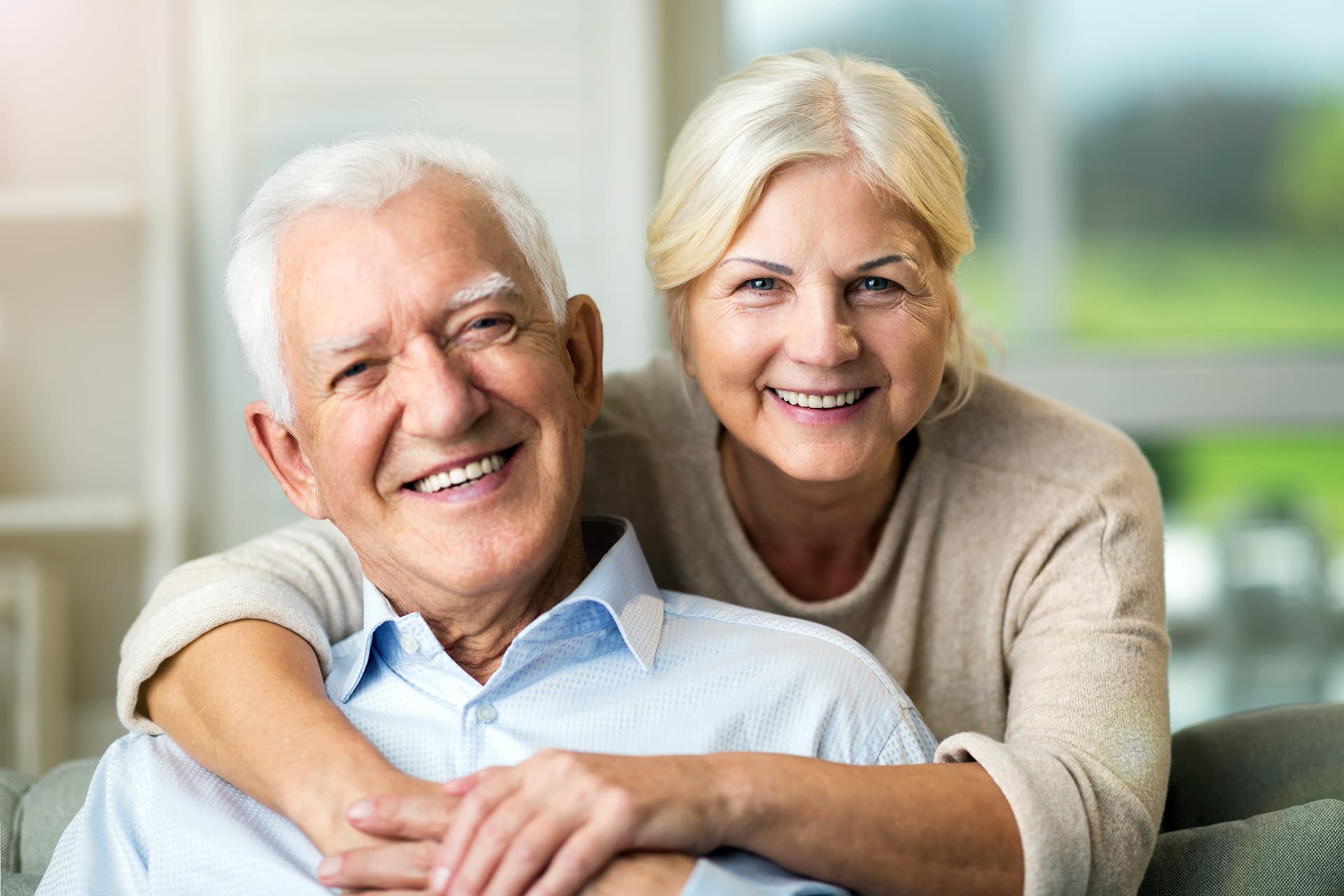 old couple smiling