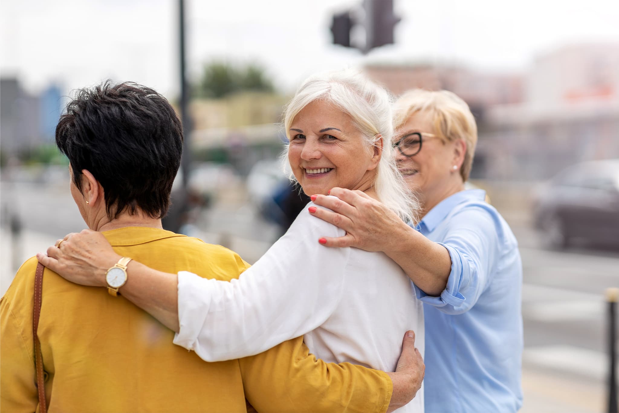 older females on a walk