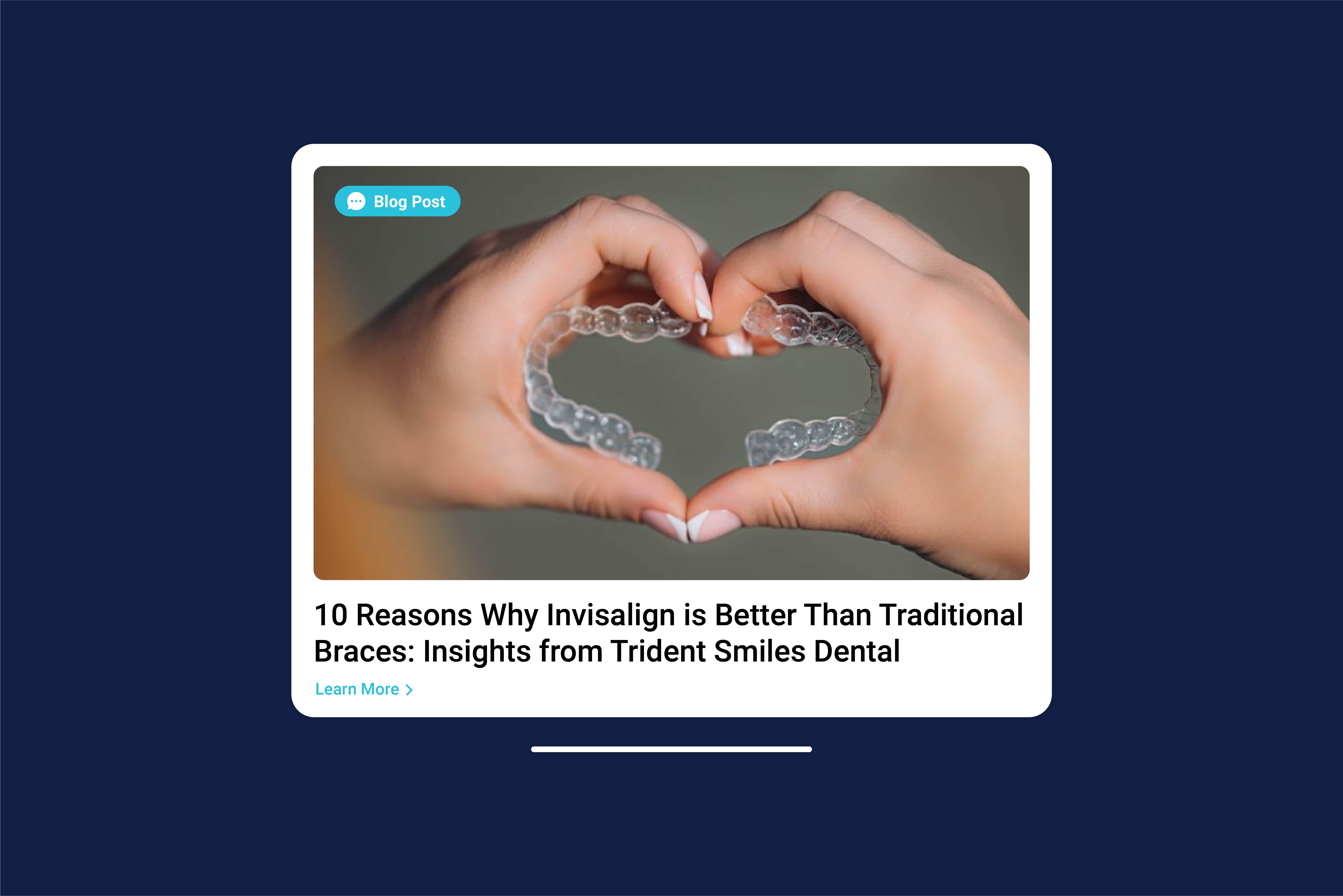 Invisalign and hands making heart shape