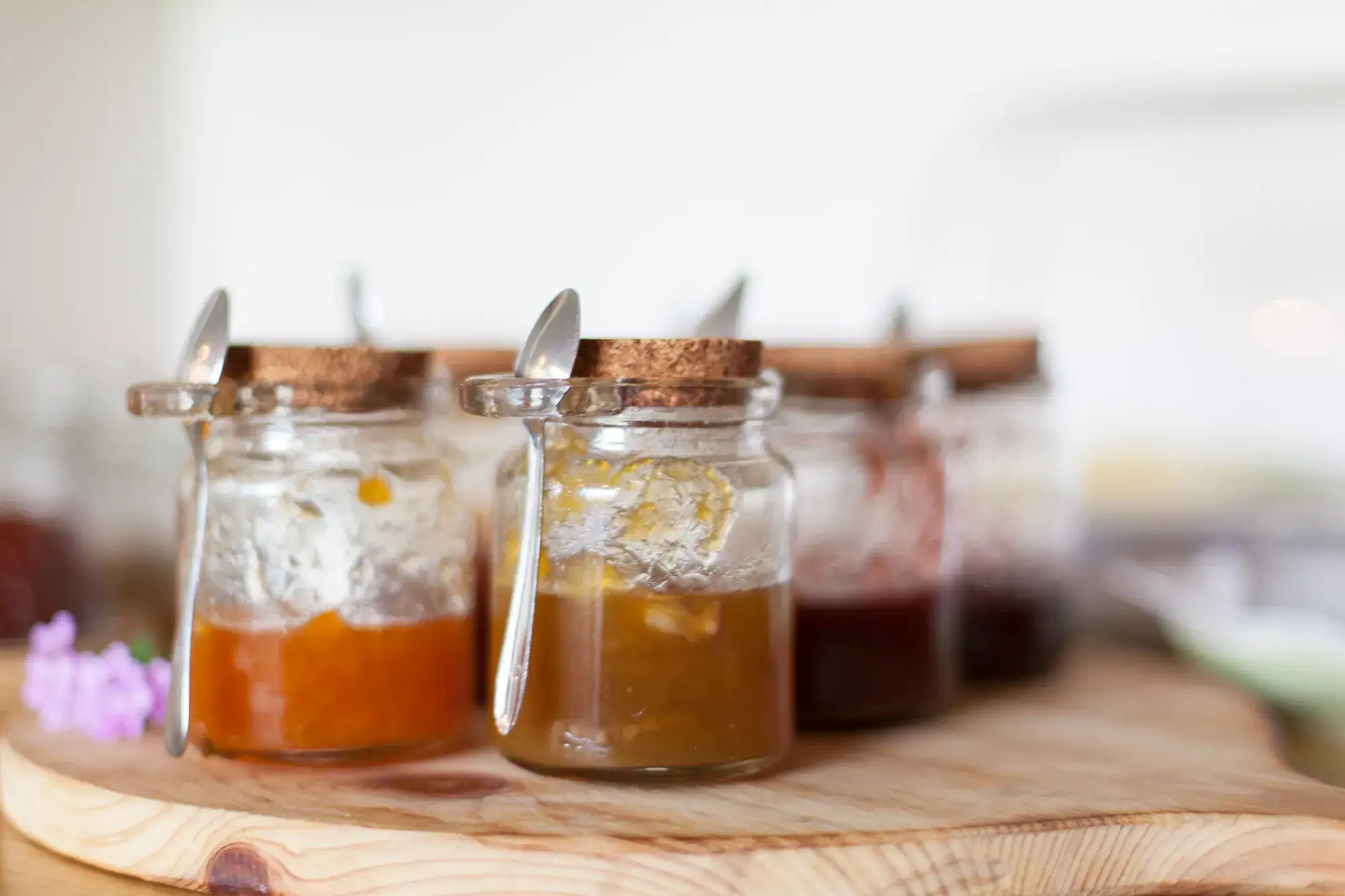 Breakfast jams at Quinta do Vallado, a boutique wine hotel in Douro