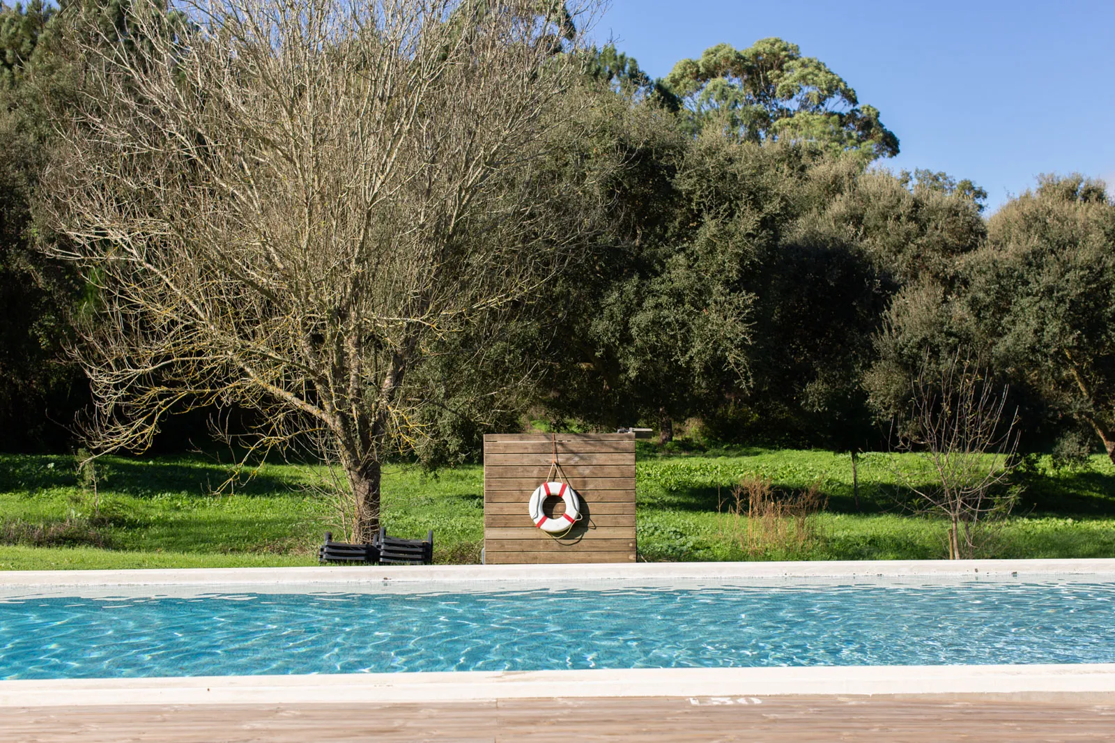 Pool at Herdade da Matinha, a rural boutique hotel in the Alentejo.