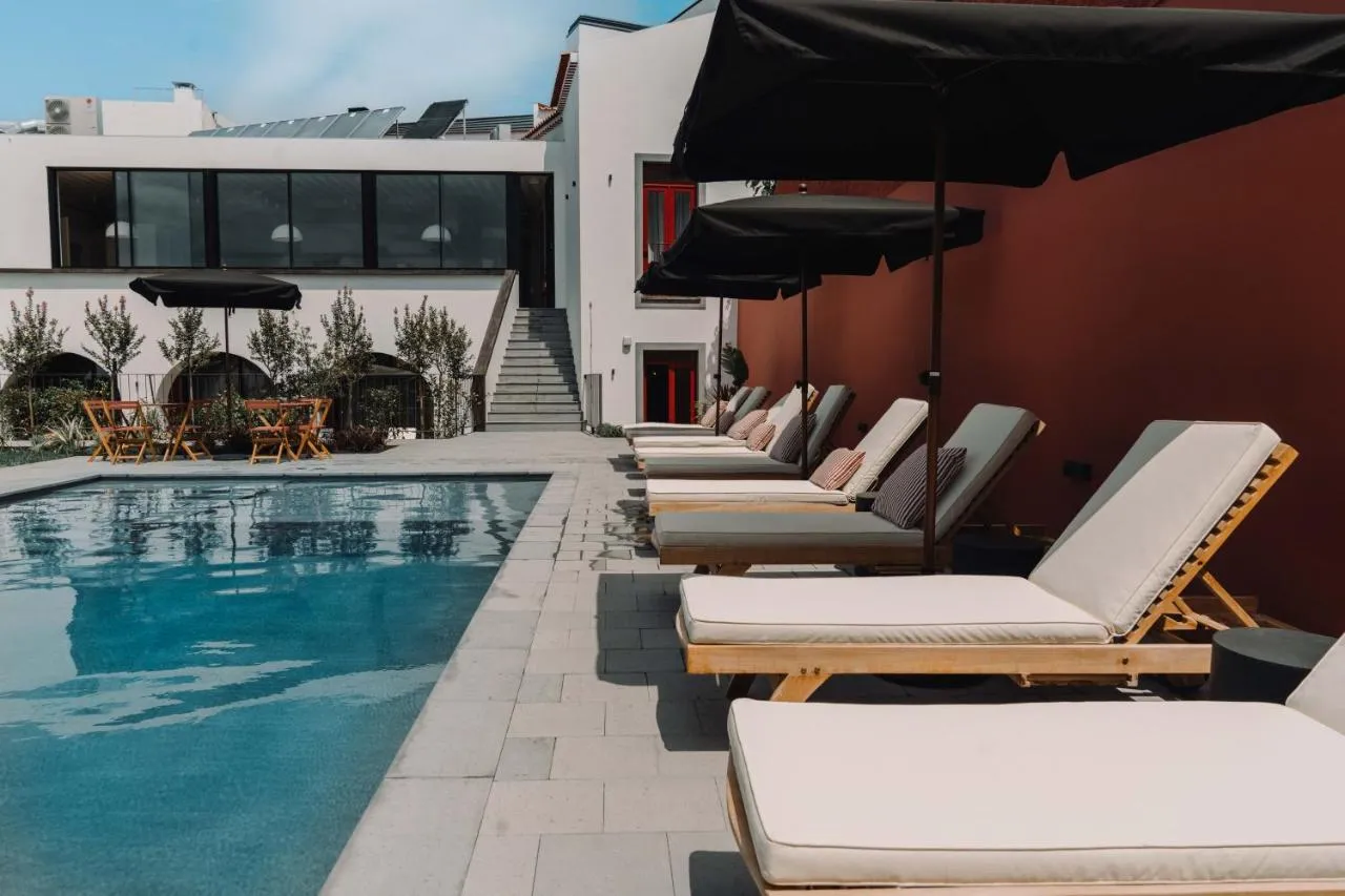Swimming pool at The Farm boutique hotel in the centre of Ponta Delgada, Azores.