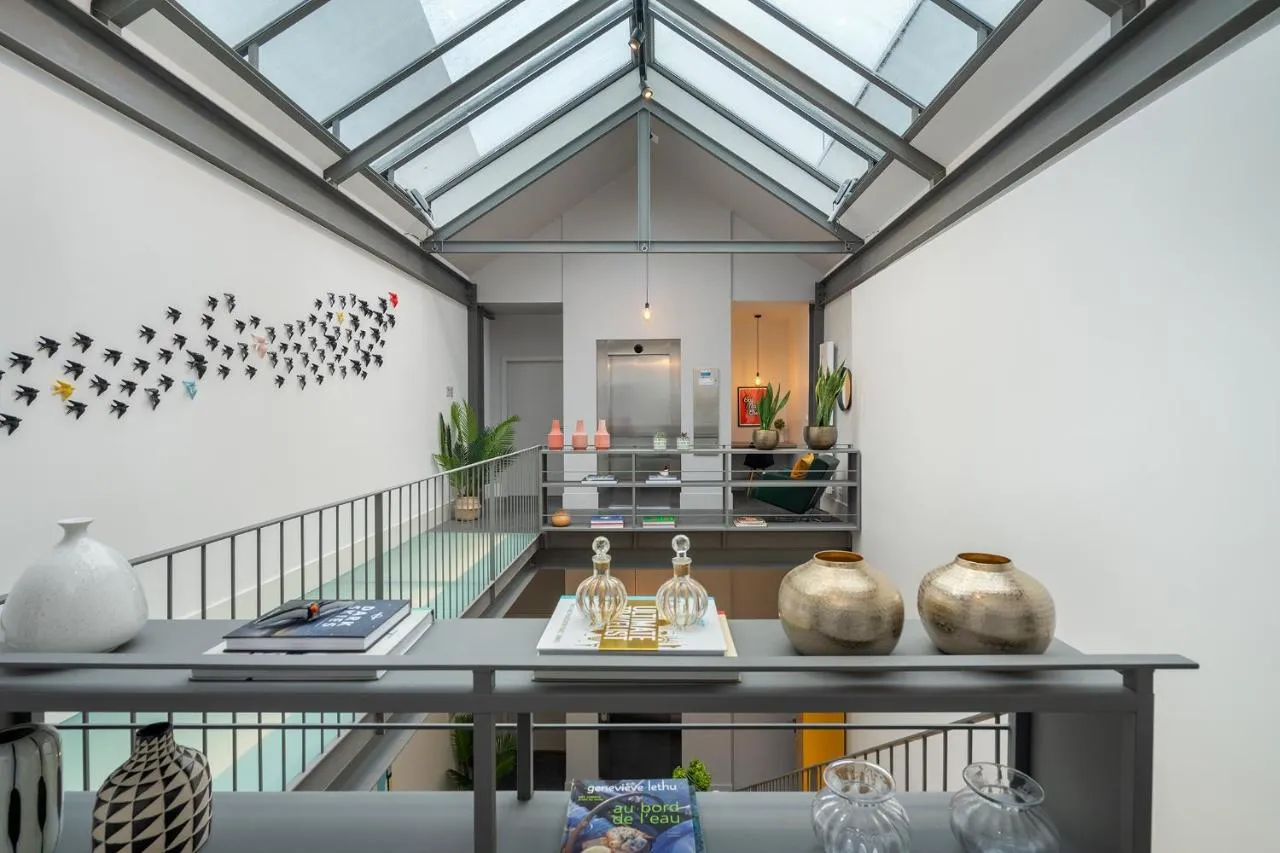 Glass ceiling at Canto de Luz, a boutique guesthouse in downtown Porto