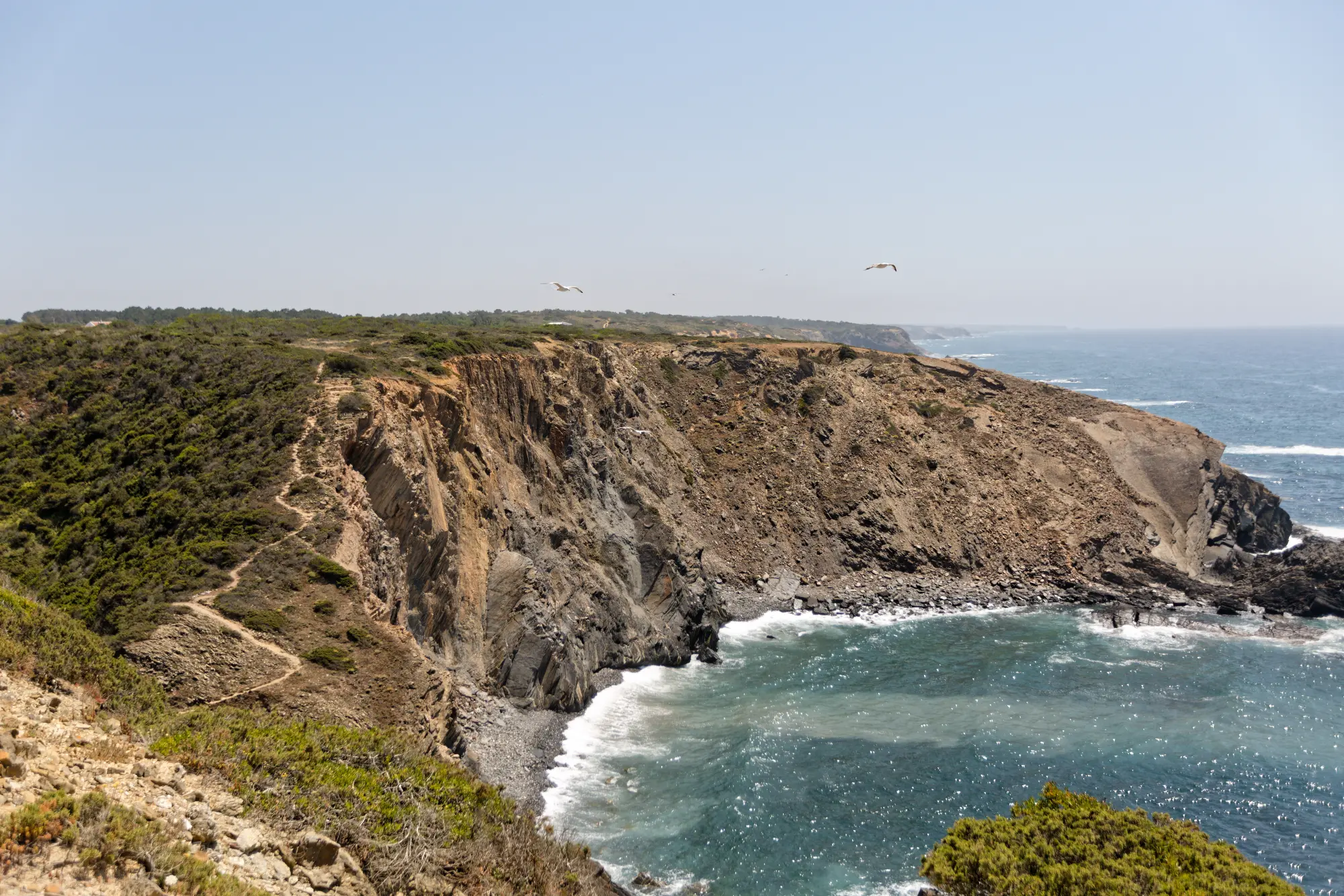 Cliffs of the Costa Vicentina Natural Park along the Fishermen's Trail, near Amaria