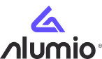 Horizontal application of the Alumio brand logo and name.