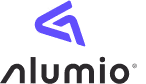 The Alumio logo showcased in a non-brand guideline conforming way.