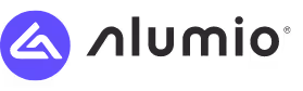 The Alumio logo showcased in a non-brand guideline conforming way.