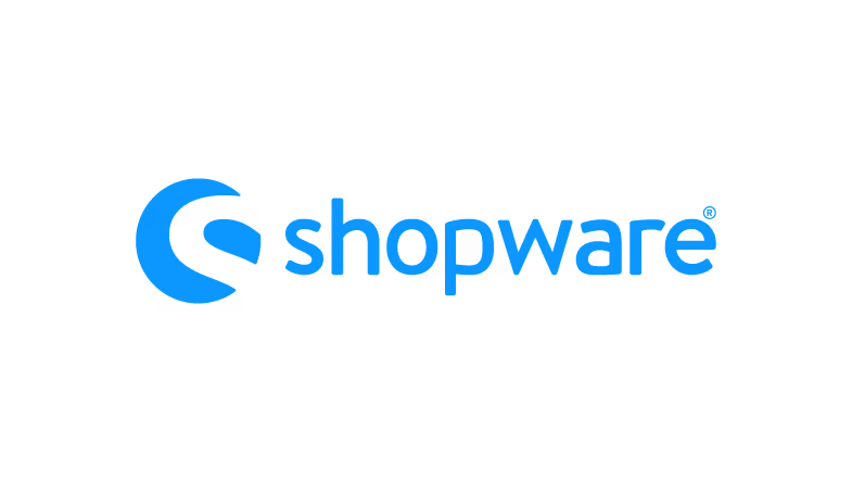 Un logo de Shopware, une plateforme de commerce électronique à code source ouvert et à API qui offre un large éventail de fonctionnalités pour aider les entreprises à créer et à gérer des boutiques en ligne.