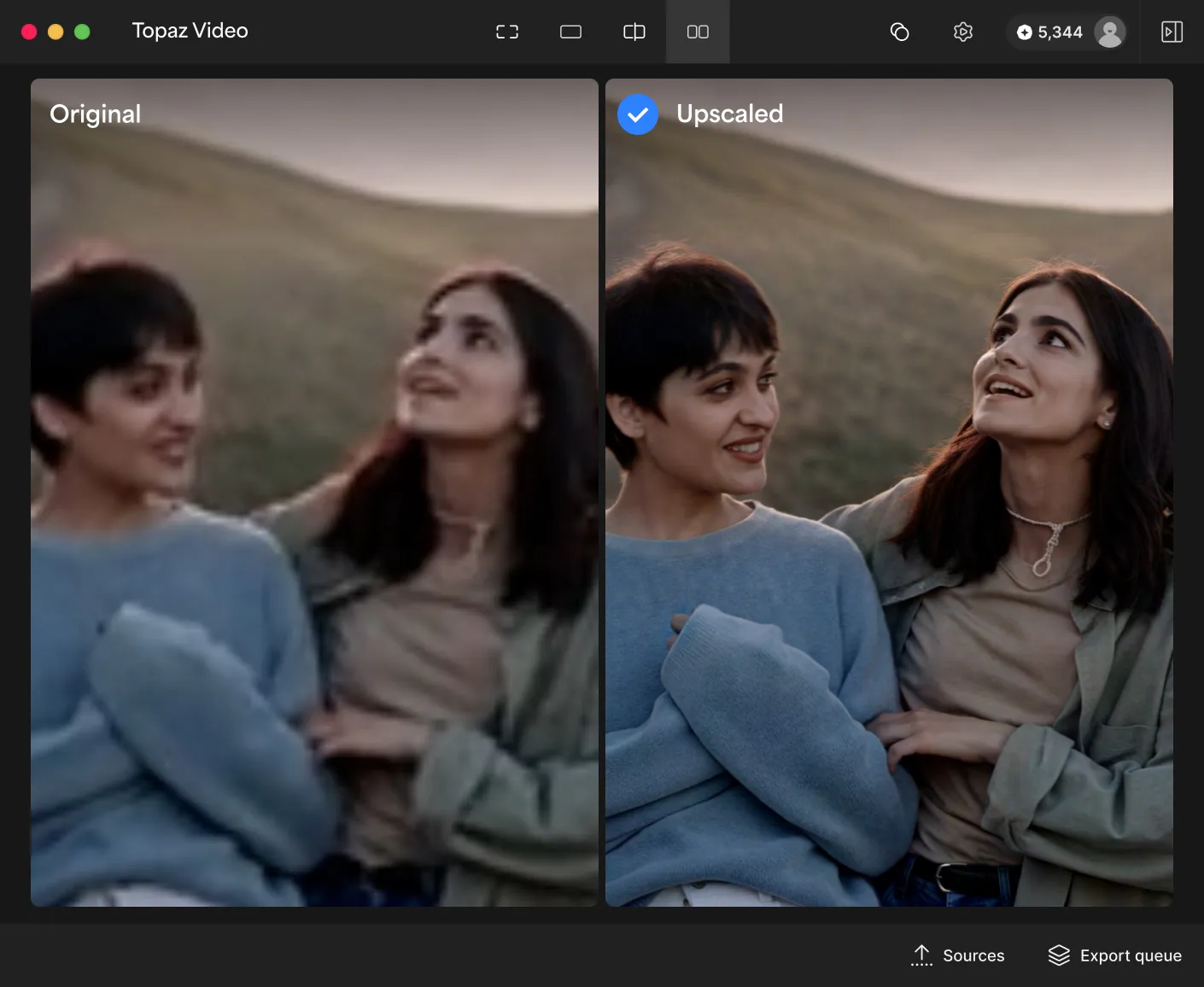 Topaz Photo application interface with AI image enhancement controls